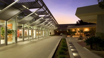 The College of Law courtyard after the 2008 renovation.